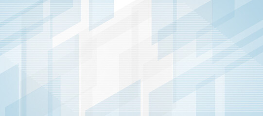 Abstract geometric business background with transparent shapes, diagonal lines, and soft blue tones. Perfect for corporate design, presentations, technology themes, and modern branding.