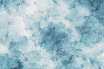 Blue watercolor abstract background. Hand-painted stain artistic texture for poster, card, cover, banner.