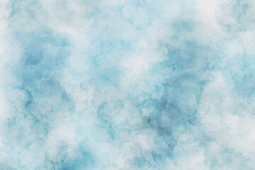 Blue watercolor abstract background. Hand-painted stain artistic texture for poster, card, cover, banner.