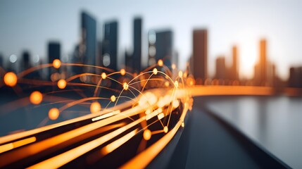 Abstract illustration of a city network.