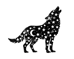 vector illustration of a wolf