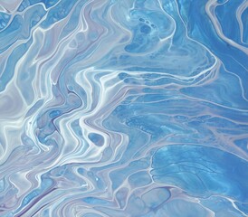 Abstract Classic Blue Marbled background, fluid paint art, wavy wallpaper, marbling texture, blue lines, artistic fashion backdrop, Pattern Abstract Wave Texture Ebru Effect Ombre Bright Gradient