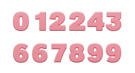Fototapeta premium set of numbers