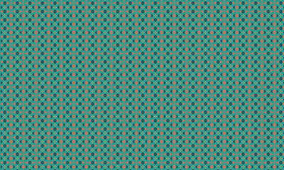 Colorful Geometric Batik Pattern with Symmetrical Motifs