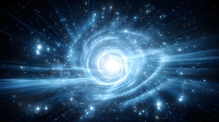 Fototapeta premium A swirling vortex of light in a celestial expanse.