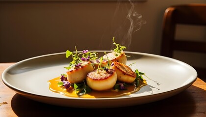 Fine diing scallop dish