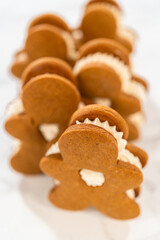 Handcrafted Gingerbread Cookie Sandwiches with Eggnog Buttercream