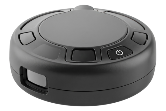 Lidar laser scanner sensor for autonomous navigation technology isolated on a transparent background