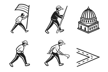 Protest and demonstration icons