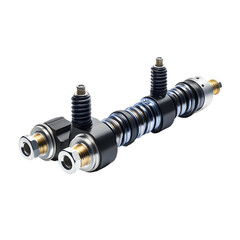 Professional Shock Absorbers Isolated on White Background for Automotive Industry Marketing