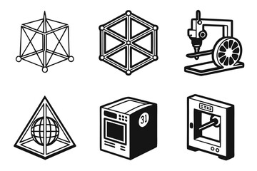 3d printing technology icons