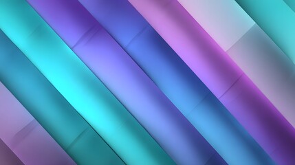 Fototapeta premium Colorful overlapping diagonal stripes create a dynamic abstract design.