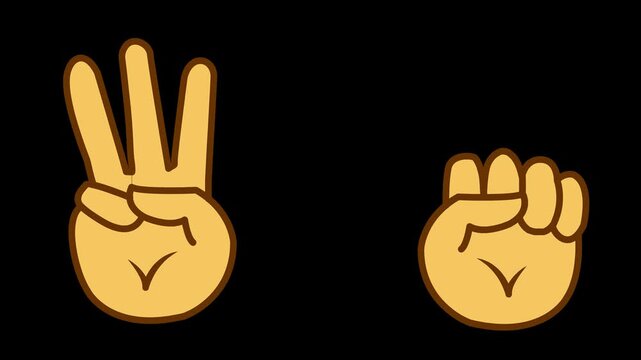 Close up of counting hands animation from one to ten 4k resolution