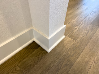 Bright Room Corner with Trim and Floor