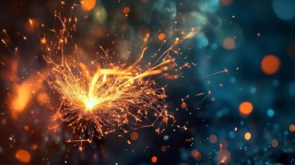 Obraz premium At first, fireworks were only orange and white.