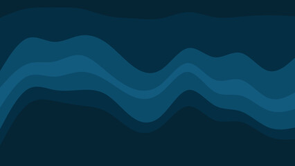 Abstract flowing waves of deep blue colors create a modern and calming visual background for design projects.