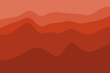 Abstract organic wavy layers of warm terracotta and burnt orange colors create a soothing and elegant background.
