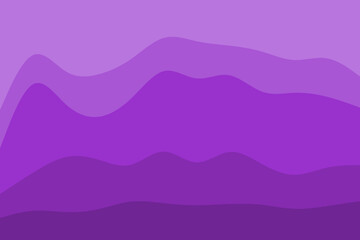 Abstract landscape of layered purple mountains creates a calming and serene atmosphere, ideal for meditation or relaxation backgrounds.
