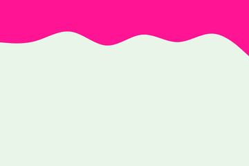 A vibrant pink wavy border flows across a soft pastel background, creating a modern and abstract visual element.