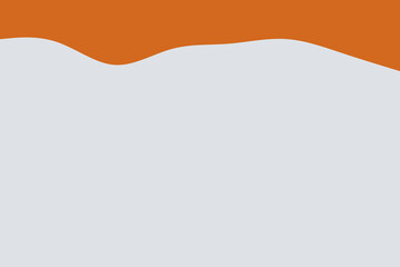 Obraz premium Abstract fluid wave shape in orange and light gray colors, modern design with copy space for text.