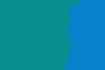 A vibrant abstract background featuring a dynamic wavy divide between rich teal and bright blue hues, perfect for modern design projects.