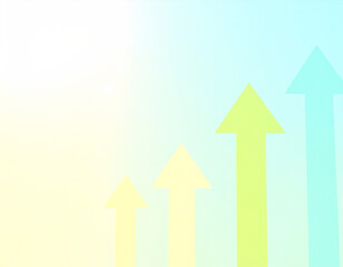 Colorful arrows on white background