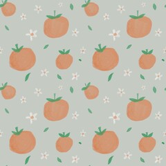 seamless pattern with orange