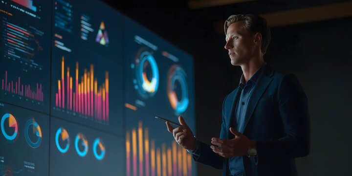 young man using a digital tablet computer generated by mid journey  - Powered by Adobe