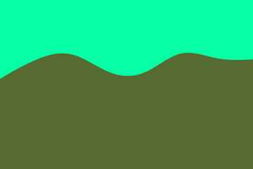 A minimalist graphic background featuring a vibrant teal top section separated by a gentle, undulating curve from a solid, earthy olive green bottom.