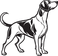 Fototapeta premium Drever dog vector art silhouette image
