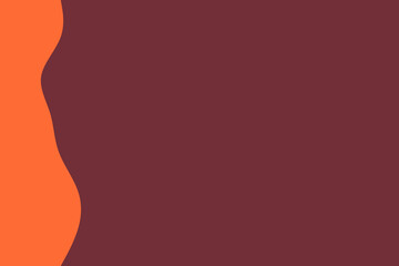 A modern and minimalist abstract background featuring a smooth, undulating orange curve against a rich, deep burgundy backdrop, perfect for contemporary design projects.
