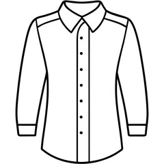 Formal Shirt Front Outline Design