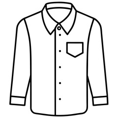 Naklejka premium Formal Shirt Front Outline Design
