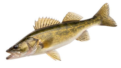 PNG Walleye Fish Isolated on White Background