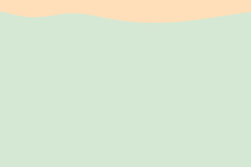 A serene pastel background featuring a soft mint green field gently meeting a delicate peach-colored wavy border, perfect for tranquil designs.