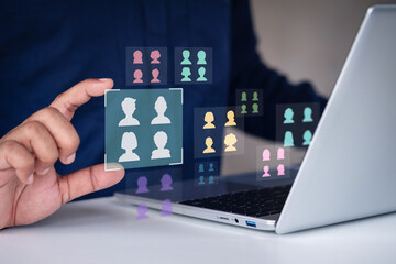 Customer Targeting and Segmentation Concept, audience targeting, digital marketing, personalized strategy, data analytics, CRM system, business tools, customer profiling, Personalized Customer target