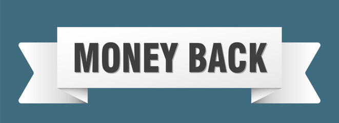 money back ribbon isolated on transparent background. money back ribbon