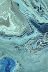 Obraz premium Abstract Classic Blue Marbled background, fluid paint art, wavy wallpaper, marbling texture, blue lines, artistic fashion backdrop, Pattern Abstract Wave Texture Ebru 