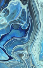 Abstract Classic Blue Marbled background, fluid paint art, wavy wallpaper, marbling texture, blue lines, artistic fashion backdrop, Pattern Abstract Wave Texture Ebru Effect Ombre Bright Gradient