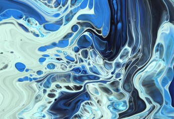 Abstract Classic Blue Marbled background, fluid paint art, wavy wallpaper, marbling texture, blue lines, artistic fashion backdrop, Pattern Abstract Wave Texture Ebru Effect Ombre Bright Gradient