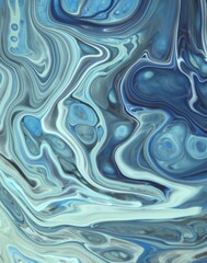 Abstract Classic Blue Marbled background, fluid paint art, wavy wallpaper, marbling texture, blue lines, artistic fashion backdrop, Pattern Abstract Wave Texture Ebru 