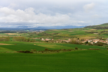 Obraz premium Scenic rural landscape in Palencia, northern Spain
