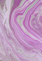 Creative marble abstract hand painted background, violet and purple texture. Royal purple marble background with rich violet and green veining, luxurious elegance. Original artwork photo of marble ink