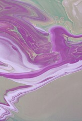 Creative marble abstract hand painted background, violet and purple texture. Royal purple marble background with rich violet and green veining, luxurious elegance. Original artwork photo of marble ink