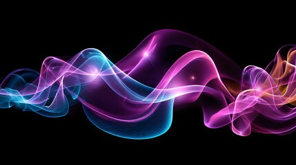 Abstract design with vibrant, flowing lines.