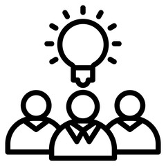 Collaboration idea icon vector illustration