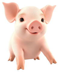 PNG Baby cute chubby pig illustration cartoon animal.