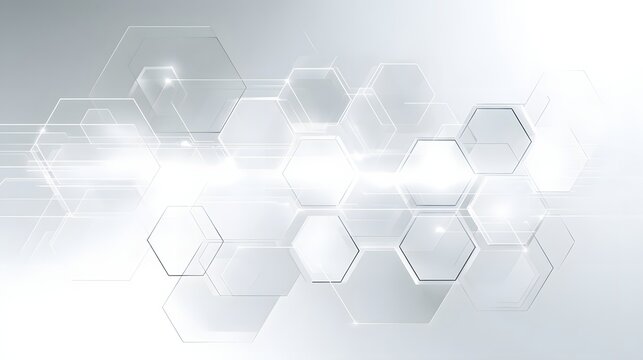 Abstract geometric pattern of overlapping hexagons.