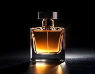 Perfume advertisement, scent and minimalism: Elegant fragrance emits an irresistible aura of sophistication and luxury, capturing attention in magazine worthy shot