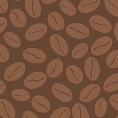 Seamless pattern with coffee beans. Seamless pattern wallpaper, coffee beans design, vector background
